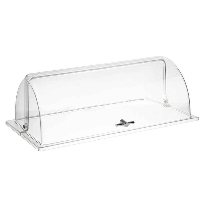 CHROMED RECTANGULAR ROLLTOP COVER W/ HANDLE GN 1/1 - APS - 4004133110106