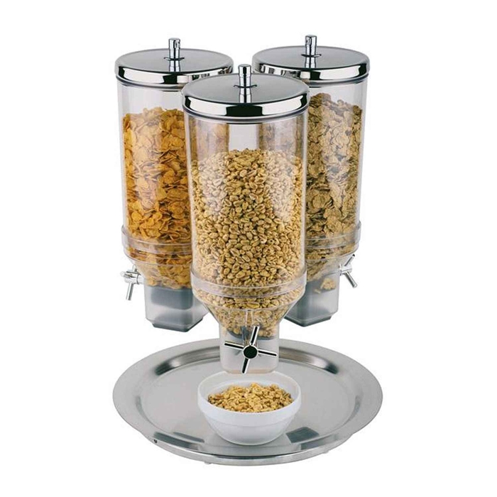 DISPENSADOR CEREIAS TRIPLO BASE INOX 3X4.5LT 11970 - APS - 4004133119703