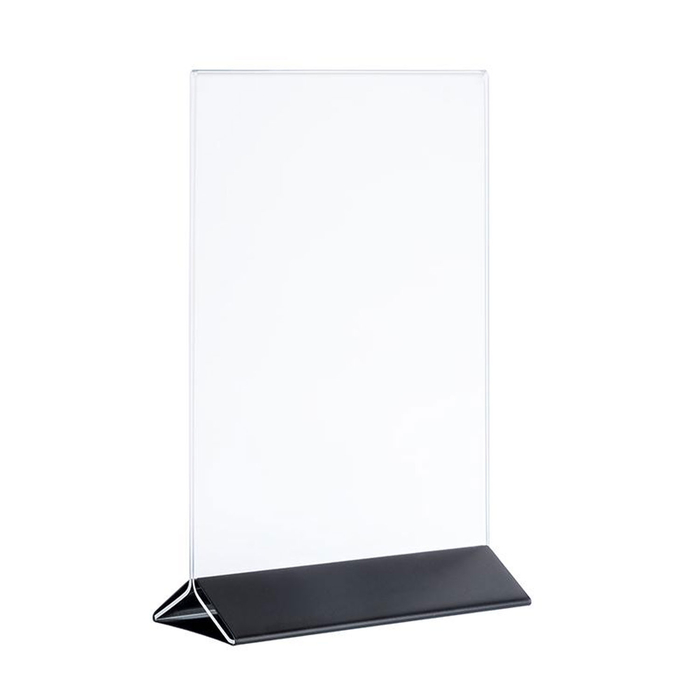 PORTA MENU BASE INOX PRETA 71528 - APS - 4004133715288