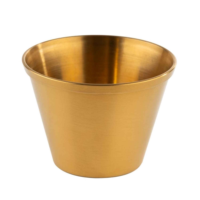 TAÇA INOX DOURADA EMPILHAVEL Ø6XH4.5CM 40725 - APS - 4004133407251
