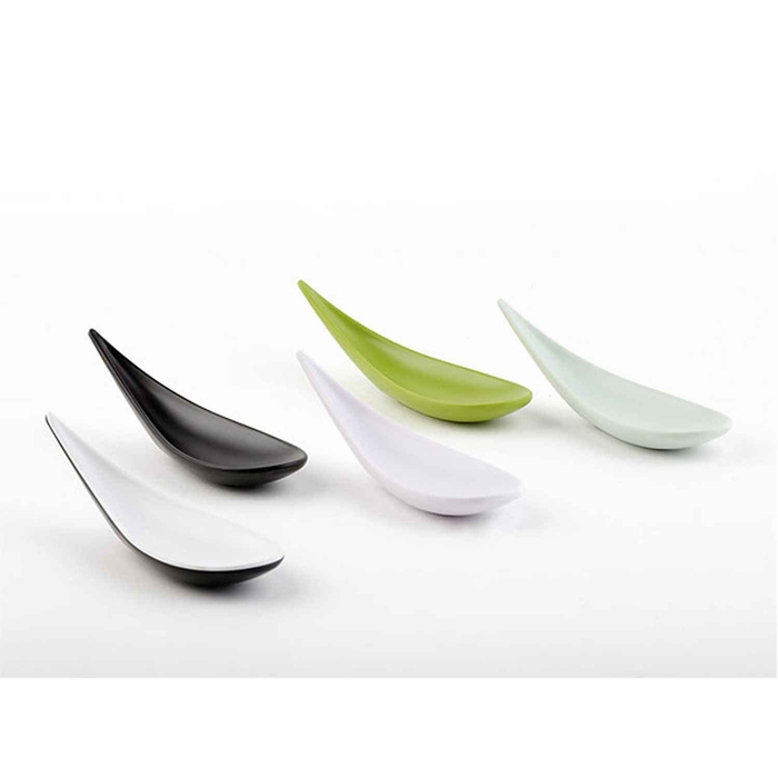 BOAT MELAMINE WHITE TASTING SPOON 14.5x4.5CM - APS - 4004133841406