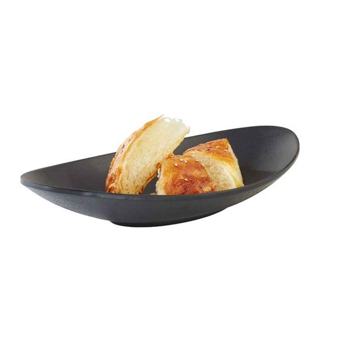 TAÇA MELAMINA PRETA ZEN OVAL 25X13.5CM 83735 - APS - 4004133837355