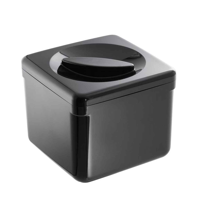 BALDE GELO PLASTICO PRETO 20X20CM - APS - 4004133932005