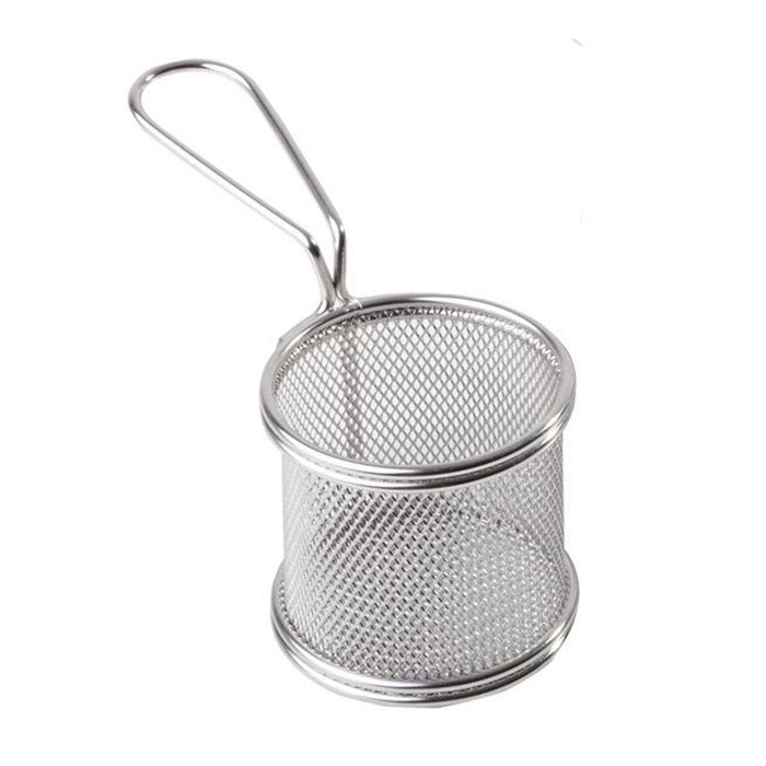 SNACKHOLDER S.STEEL ROUND PRESENT. BASKET W/HANDLE - APS - 4004133406001