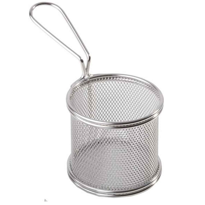 SNACKHOLDER S.STEEL ROUND PRESENT. BASKET W/HANDLE - APS - 4004133406018