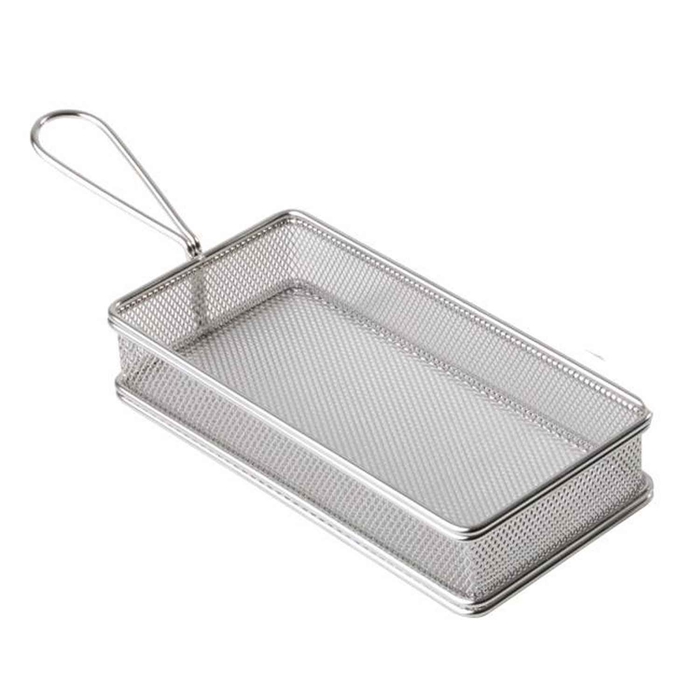 SNACKHOLDER CESTO RECTANGULAR INOX C/PEGA  - APS - 4004133406100