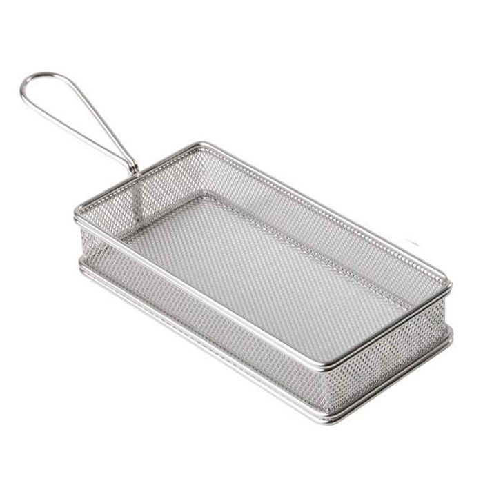 SNACKHOLDER S.STEEL RECT. PRESENT. BASKET  26X13CM - APS - 4004133406117