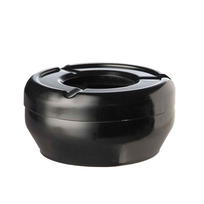 CASUAL MELAMINE BLACK ASHTRAY STACKABLE ø10CM - APS - 4004133836112