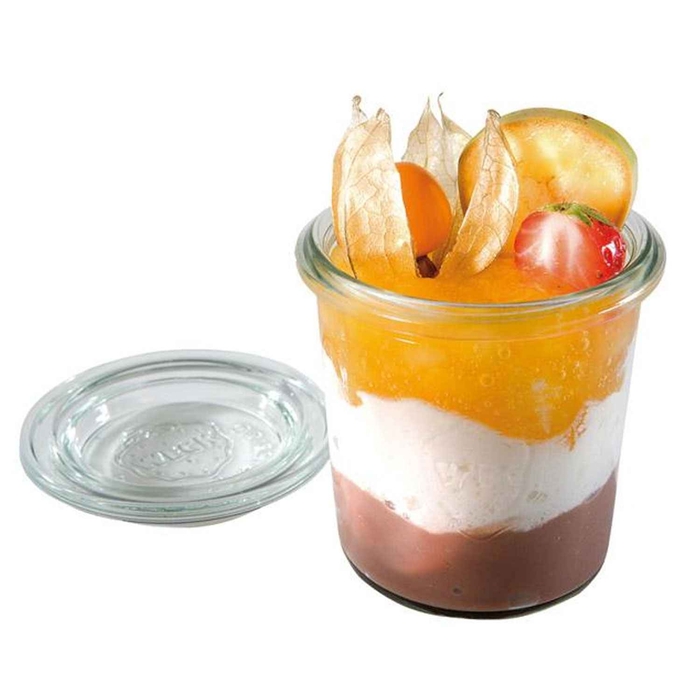 WECK SET 12 GLASS CUPS WITH COVER 140ML - APS - 4004133823129