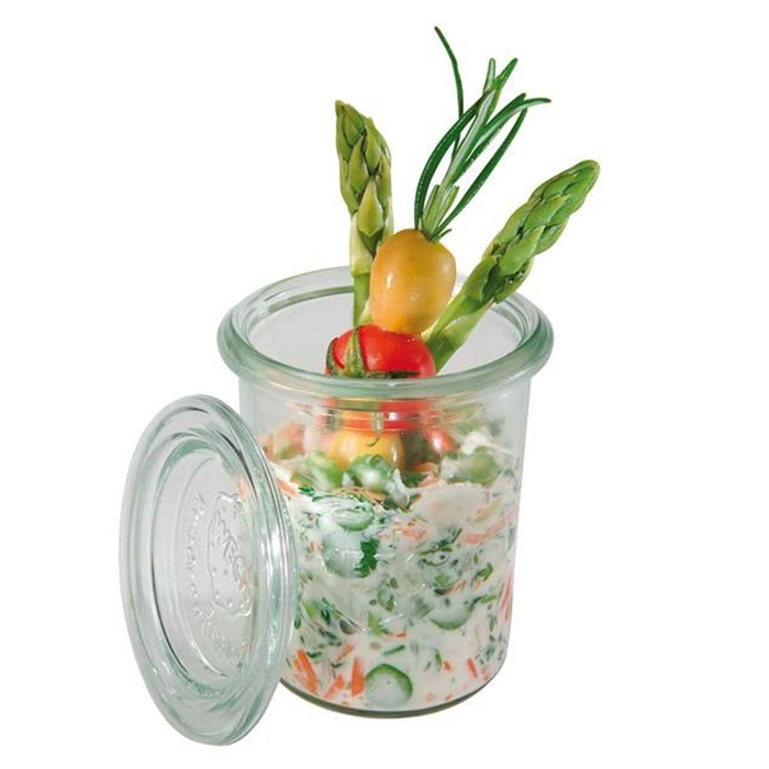 WECK SET 12 GLASS CUPS WITH COVER 160ML - APS - 4004133823143