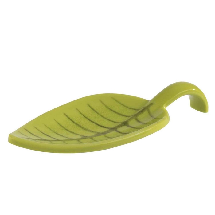 LEAF MELAMINE GREEN TASTING SPOON 10x4,5CM  - APS - 4004133838895