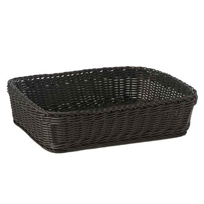 PROFI LINE RECTANGULAR PP BLACK BASKET 40X30CM - APS - 4004133507128