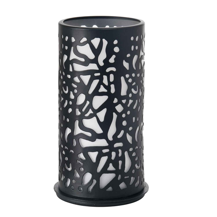 PORTA VELAS TWIST METAL PRETO 140X75MM - DUNI - 7321011864249