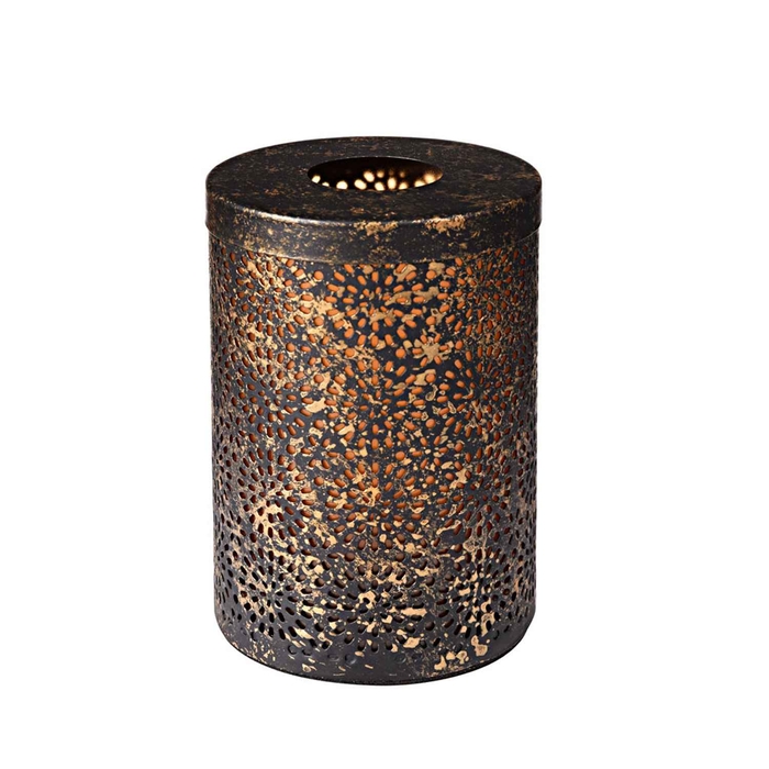 PORTA VELAS METAL NEGRO DARA Ø85XH120MM 192534 - DUNI - 7321011925346
