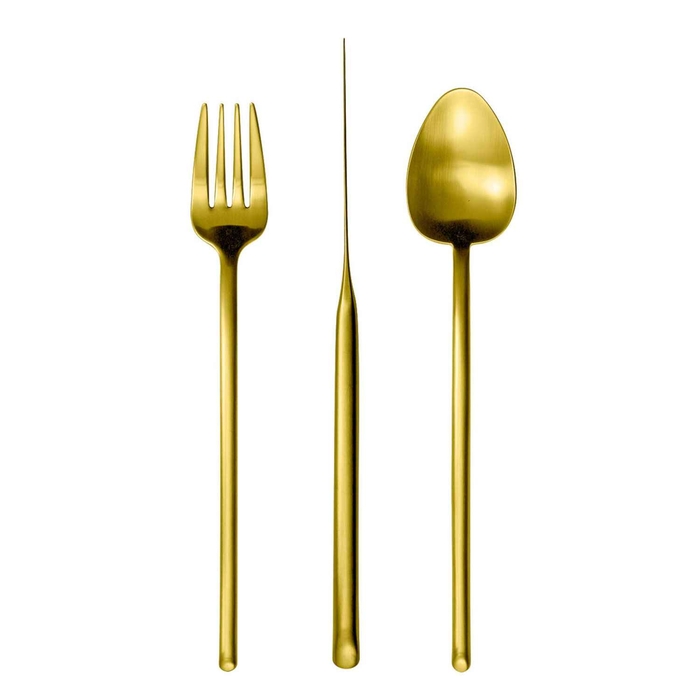 COLHER SOBREMESA STICK OURO MATE PVD - HERDMAR - 1320247429