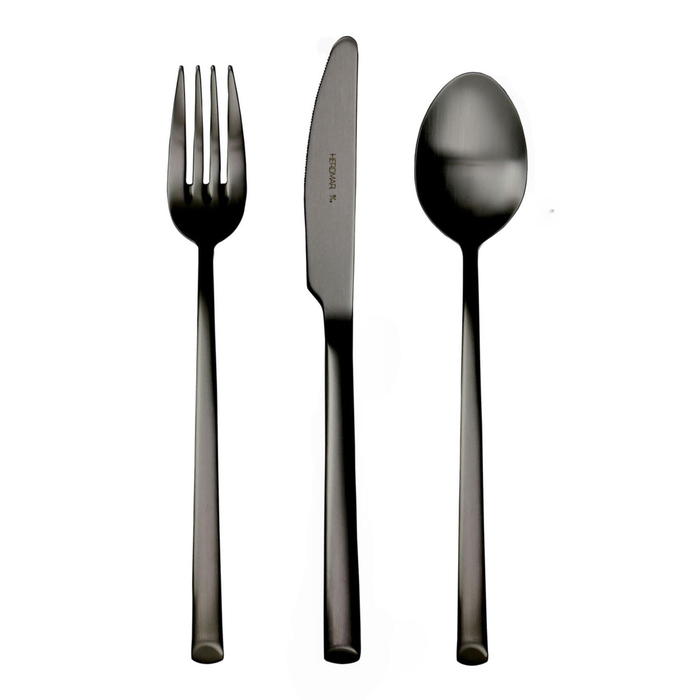 COLHER CHA ARCO PRETO MATE PVD - HERDMAR - 1320277463
