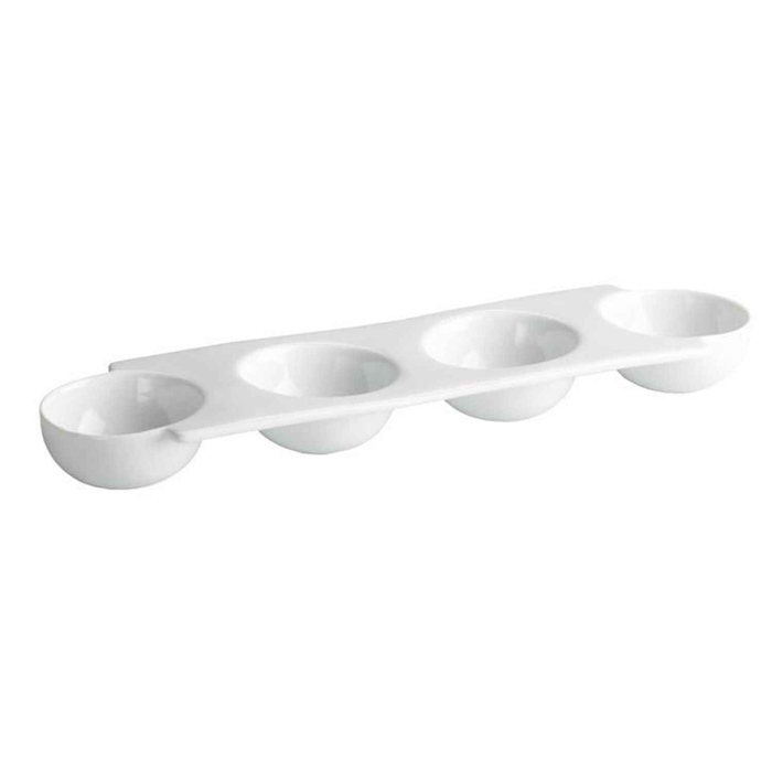 BANDEJA BRANCA 4 DIV 31X9X3CM B2600 - PALMA & PALMA - 8428141225755