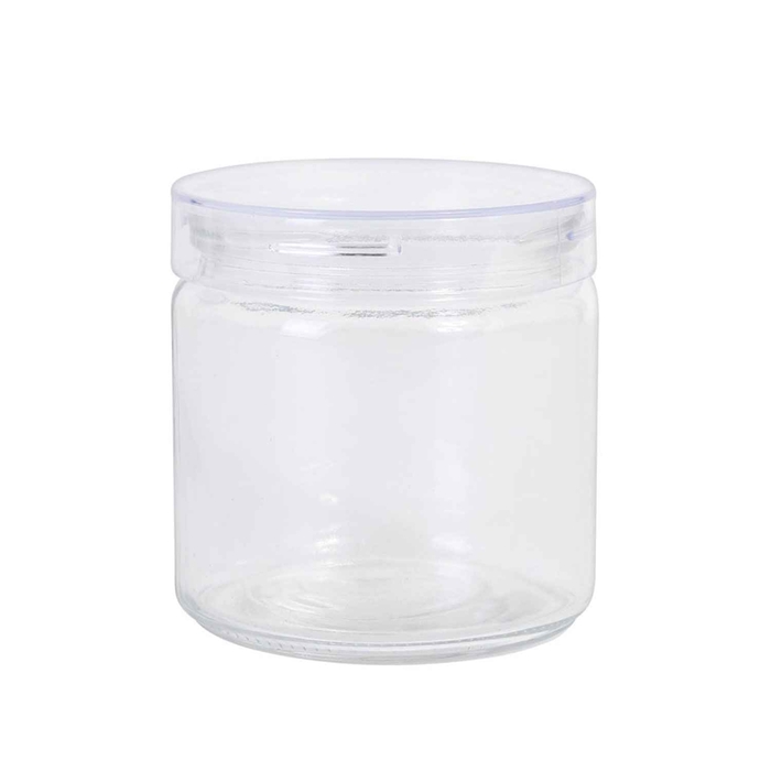 FRASCO VIDRO Ø10X10.5CM 60CL C/TAMPA ACRIL B898036 - PALMA & PALMA - 8428141279888