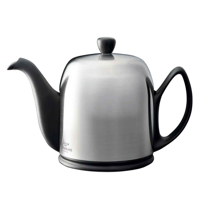 SALAM PORCELAIN TEA POT S.STEEL/MATE BLACK 90CL - DEGRENNE - 3057192119932