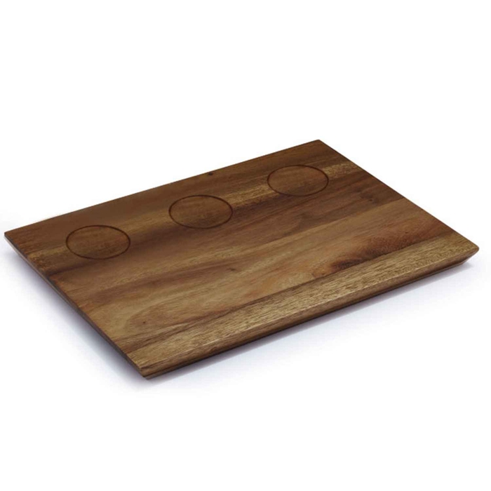 ACACIA TABUA MADEIRA C/3 CAVIDADES 35X25CM  - PLAYGROUND - 4029793326520
