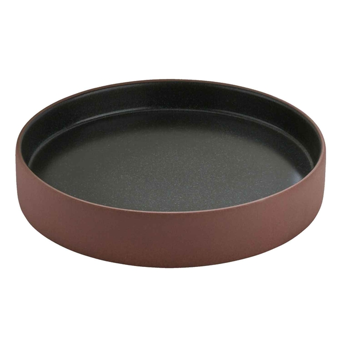 PRATO ABA STONEWARE BROWN/BLACK Ø16XH4.5CM 01 1816 - PLAYGROUND - 4029793442572