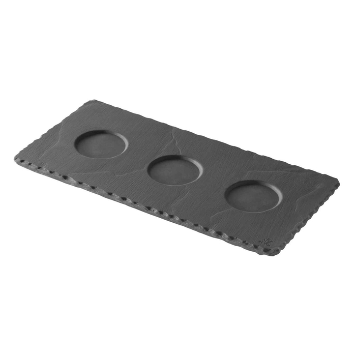 BASALT TRAY WITH 3 INDENTS 25X12X0,7CM - REVOL - 3198246406971