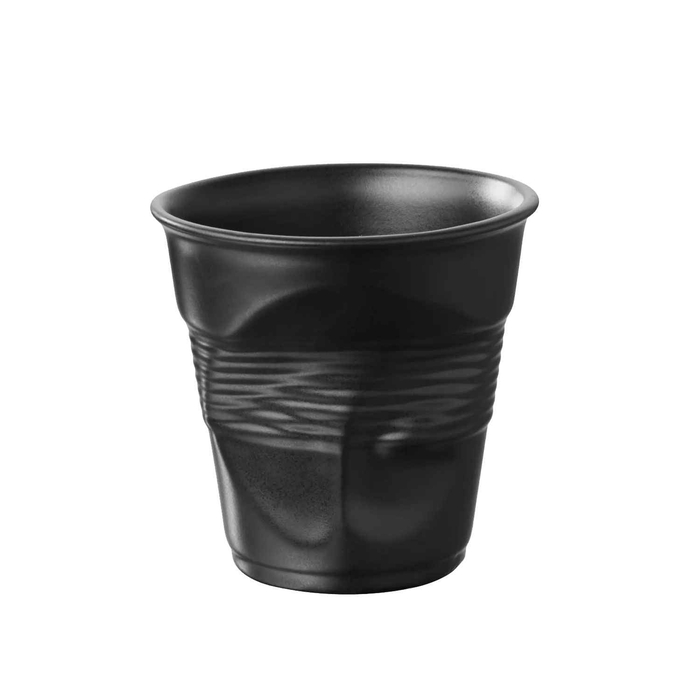 FROISSÉS SATIN BLACK CAPPUCCINO TUMBLER 18CL - REVOL - 3198240021149