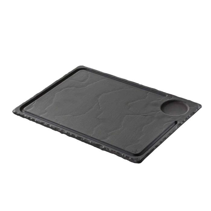 PRATO ARDOSIA P/BIFE C/CANAL 33X24X1CM 647781 - REVOL - 3198246477810