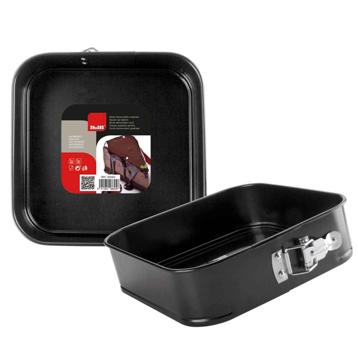 MOLDE QUADRADO DESMONTAVEL MOKA 24X24CM 825924 - IBILI - 8411922086256