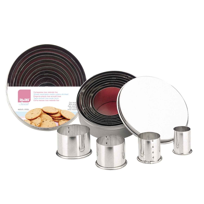 CONJ. 11 CORTA MASSAS INOX RED. LISA 2/9CM 703500 - IBILI - 8411922068443