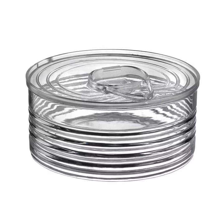 TIN CAN TRANSPARENT W/LID 100ML Ø74X37 PACK 12UN - SOLIA - 3573972345402