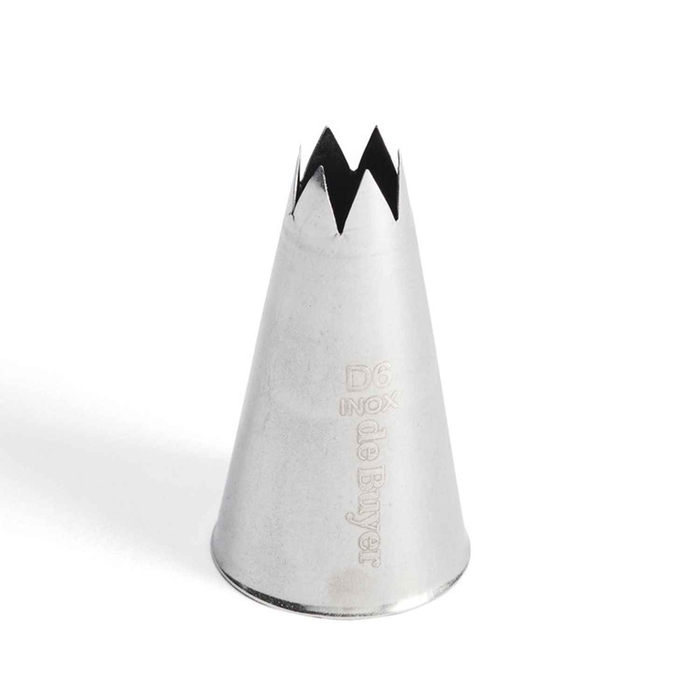 BOQUILHA INOX ESTRELA D6 ø11MM (6 DENTES) 2112.15N - DE BUYER - 3011242112151