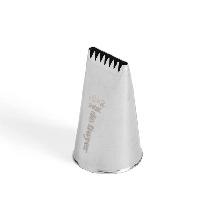 BOQUILHA INOX PLANA+6 DENTES 16X2MM 2113.06N - DE BUYER - 3011242113066