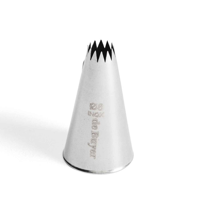 BOQUILHA INOX PETIT FOUR Ø8MM 12 DENTES 2116.08 - DE BUYER - 3011242116081