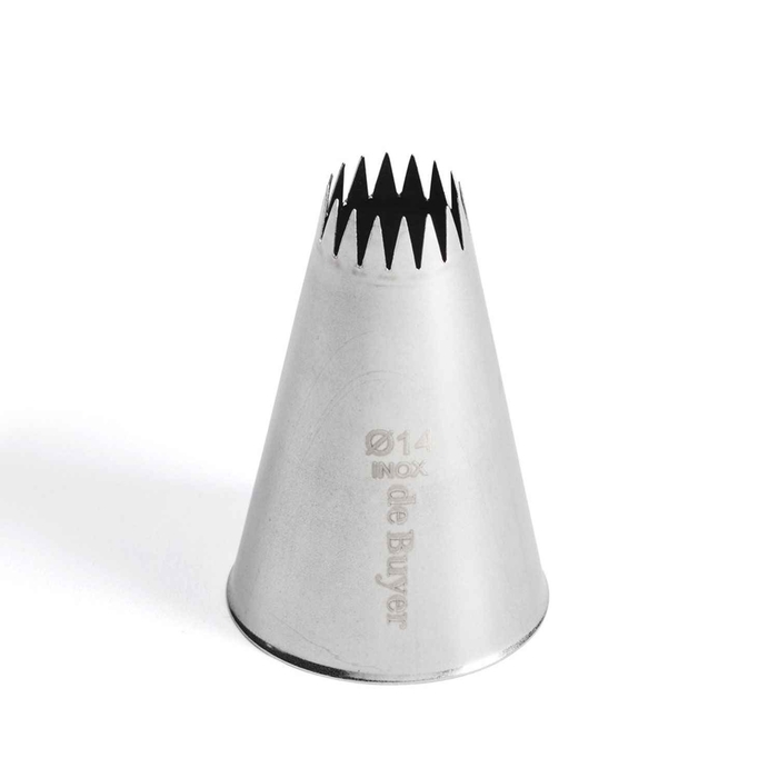 BOQUILHA INOX PETIT FOUR Ø14MM 16 DENTES 2116.14 - DE BUYER - 3011242116142