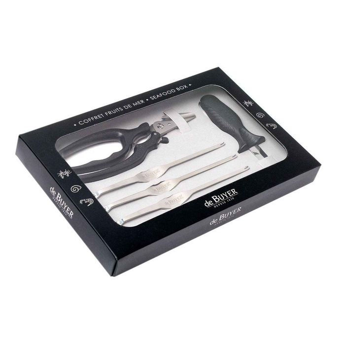 SET MARISCO FACA OSTRAS+ 4 GARFOS+TESOURAS 4683.90 - DE BUYER - 3011244683901
