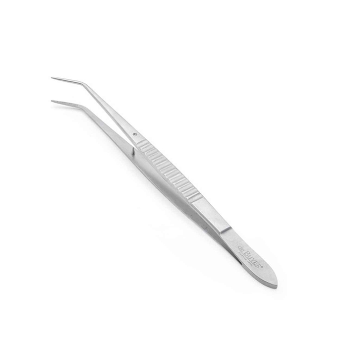 STAINLESS STEEL TWEEZER W/CURVED END 15CM - DE BUYER - 3011244239153