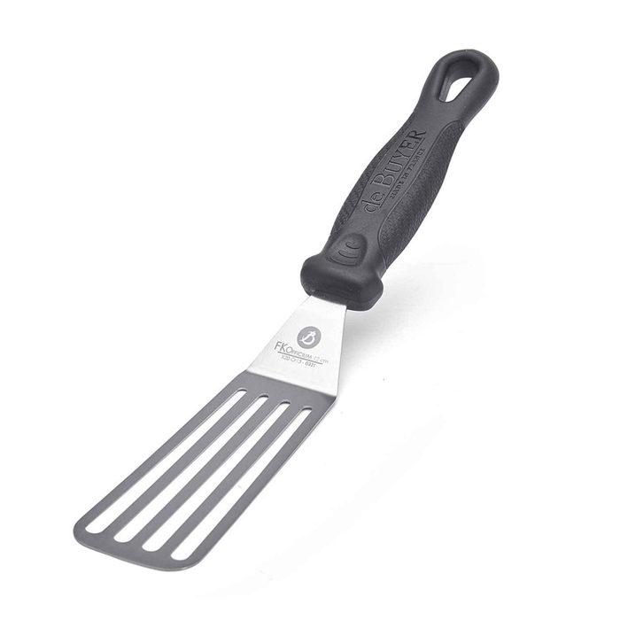 PERFORATED SPATULA CURVED BLADE 12CM  - DE BUYER - 3011244236015