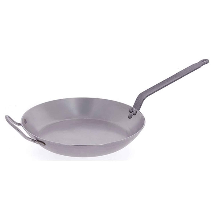 CARBON FRYING PAN W/ HANDLE AND WING IRON 45CM - DE BUYER - 3011245110451