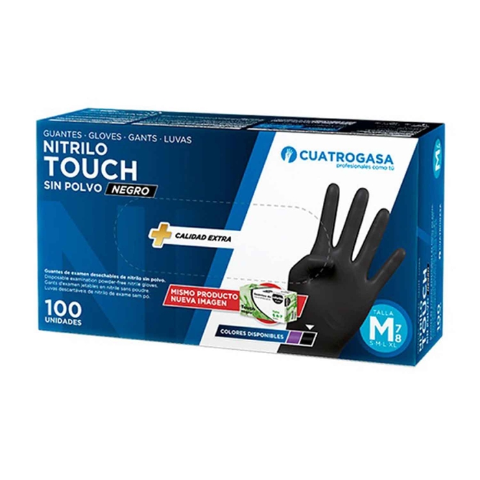 LUVAS NITRILO SEM PO PRETAS TAM M C/100 (C1000) - PALMA & PALMA - 8436026599686