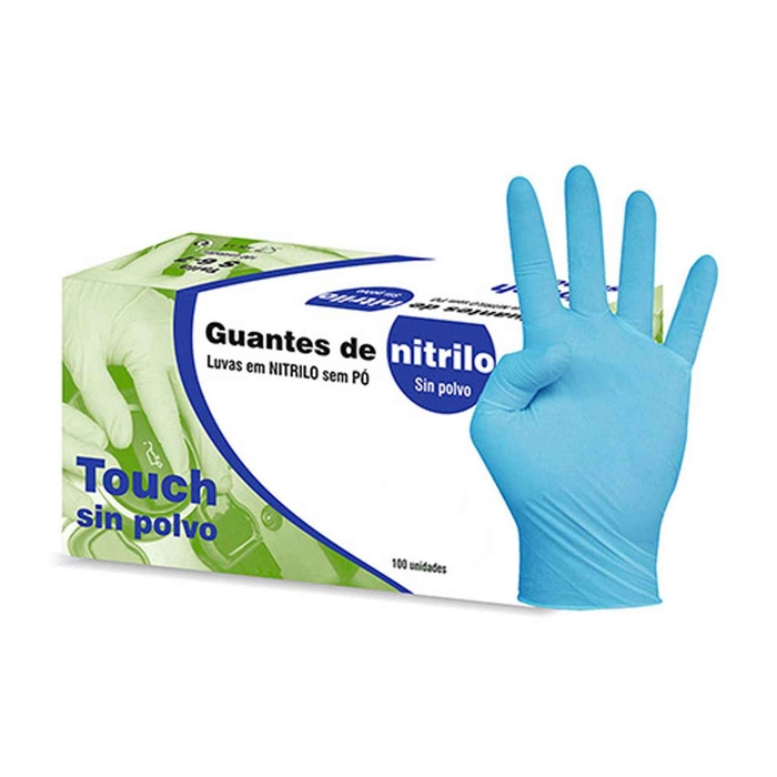 BLUE NITRILO GLOVE - SIZE M - PACK 100UN - PALMA & PALMA - 8436026717660