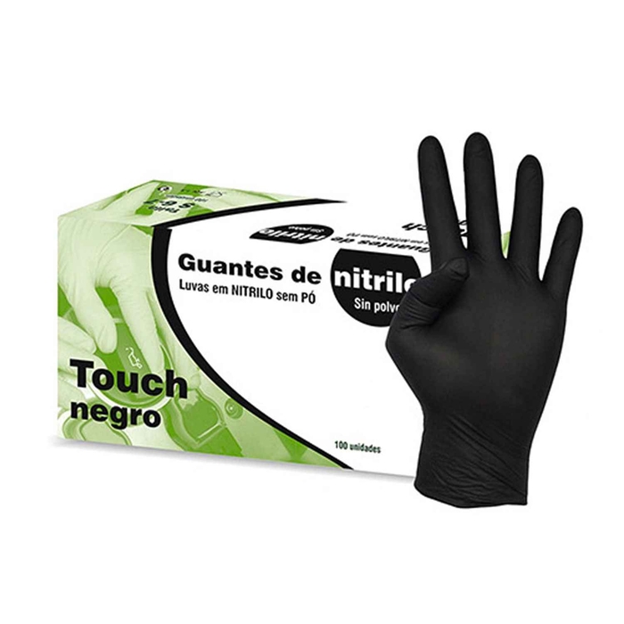 LUVAS NITRILO PRETAS SEM PO - TAMANHO L - PACK 100 - PALMA & PALMA - 8436026599693