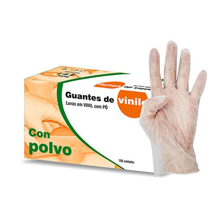 VYNIL GLOVE - SIZE S - PACK 100UN - PALMA & PALMA - 8436026599273