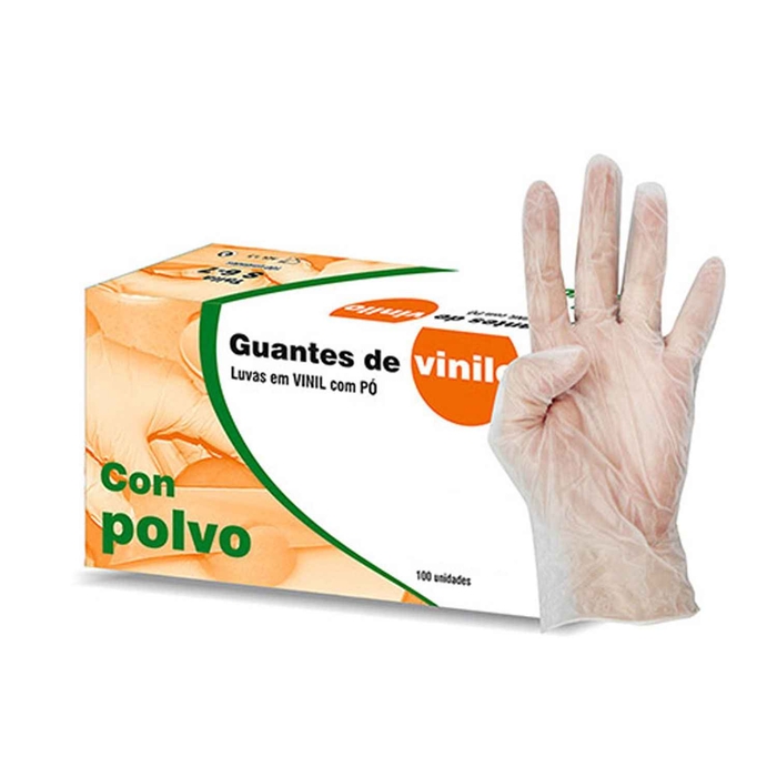 LUVAS VINIL - TAMANHO M - PACK 100UN - PALMA & PALMA - 8436026599488