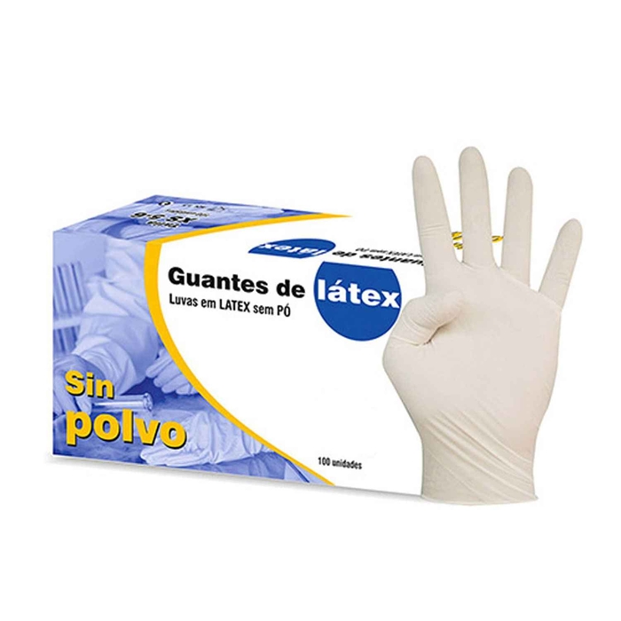 LATEX GLOVE W/OUT POWDER - SIZE S -  PACK 100UN - PALMA & PALMA - 8436026599068