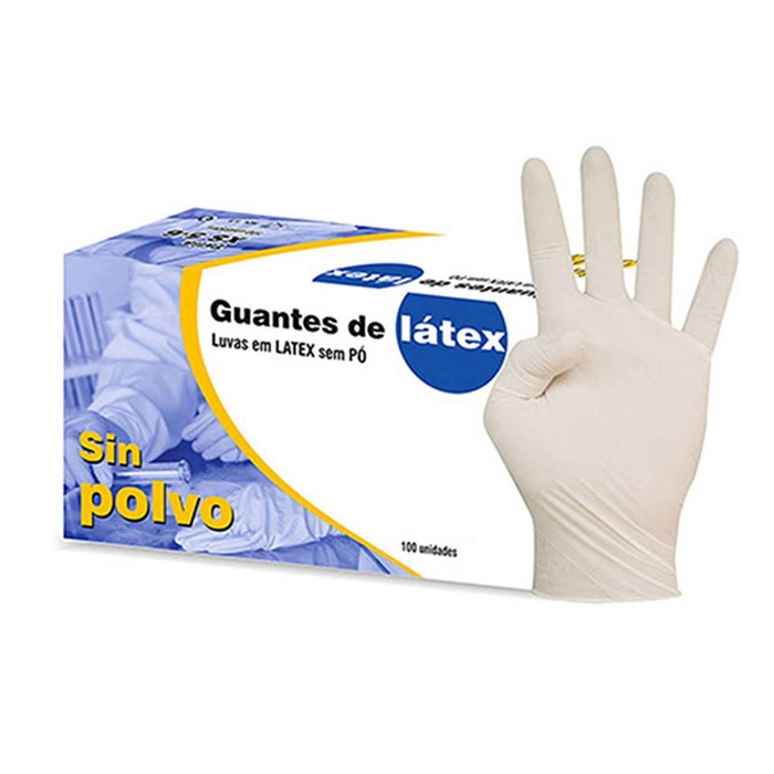 LATEX GLOVE W/OUT POWDER - SIZE M -  PACK 100UN - PALMA & PALMA - 8436026599075