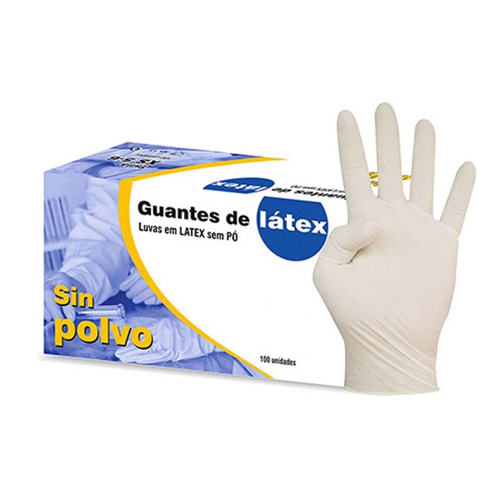 LATEX GLOVE W/OUT POWDER - SIZE L - PACK 100UN - PALMA & PALMA - 8436026599082