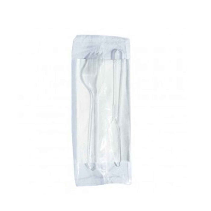 GARFO+FACA+GUARDANAPO PS TRANSP. PACK 250UN - PALMA & PALMA - 1880025225