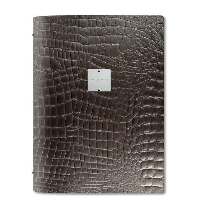 CROCO BROWN MENU HOLDERS A4 - DAG STYLE - 8033406833431