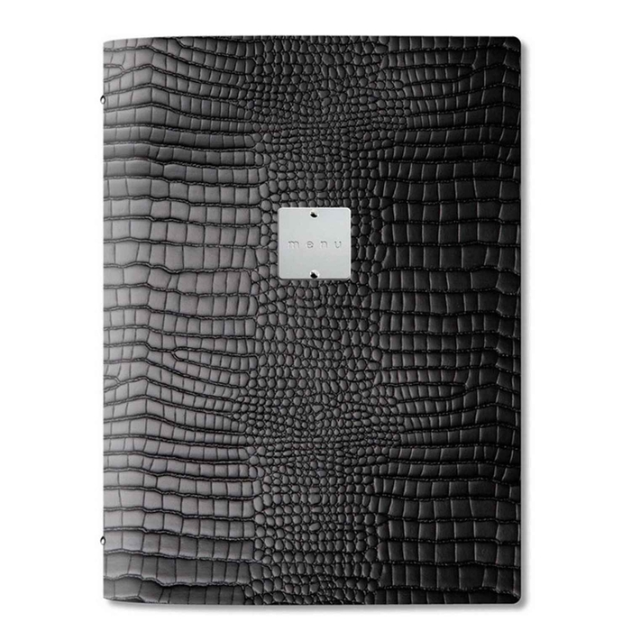 CROCO BLACK MENU HOLDERS A4 - DAG STYLE - 8033406830959